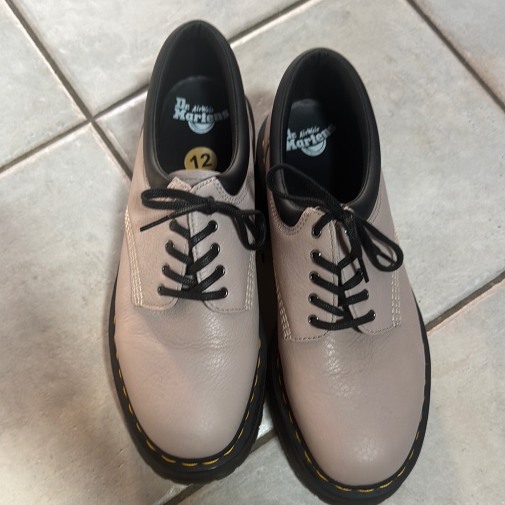 Dr. Martens Beige Leather Shoes